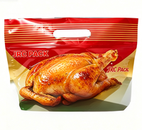 Sacs d'emballage pour aliments chauds au micro-ondes en plastique laminé imprimé personnalisé, anti-buée, pour rôtisserie, poulet, OEM/ODM