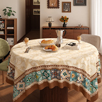 Nappe de fête élégante de style européen et américain, imprimée en sérigraphie avec motifs floraux et oiseaux, très vendue, durable, imperméable et résistante à l'huile