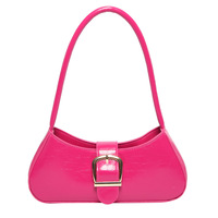Sac à bandoulière en cuir PU pour femme, style français texturé, imperméable, avec boucle, personnalisable, vente en gros d'usine