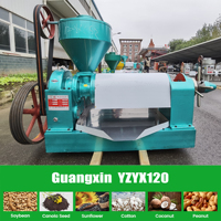 Presse à huile Guangixn YZYX120-8 270 kg/heure pour la production d'huile de tournesol, de noix de coco et de soja