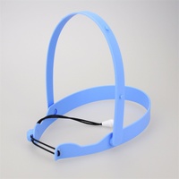 10 écrans faciaux et 1 cadre bleu, écran facial médical jetable anti-buée, anti-éclaboussures de salive, lunettes de protection, visières à cadre facial détachable