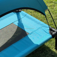 Tente pour chien imperméable pour chiens de taille moyenne à grande, lit pour animaux de compagnie portable et rafraîchissant avec filet respirant pour le camping, la plage, XL