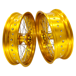 Quantité minimale de commande 1 ensemble <span class=keywords><strong>prix</strong></span> usine 17 pouces Glod jante moyeu RMZ DRZ 250 <span class=keywords><strong>350</strong></span> 450 alliage d'aluminium rayons SM roues pour moto suzuki - Product Image 4