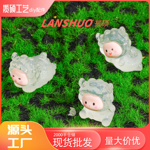 Figuras de Ovejas Adorables, Miniaturas de Resina 3D Brillantes que Brillan en la Oscuridad, Colgantes de Arte Coleccionables, Accesorios para Manualidades - Product Image 5