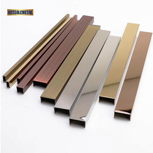 Hotsalemetal tiras revestimiento láminas de metal aluminio cobre espejo cepillado azulejo perfil de aluminio para muro cortina - Product Image 5
