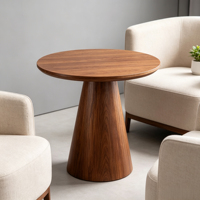 Table basse moderne en bois massif, table haute de bar, table d'appoint en olivier ancien, petite table de balcon 'Mushroom', mobilier de salon