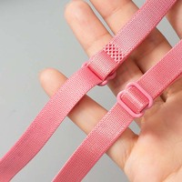 Vente en gros de bande élastique en nylon imprimée personnalisée sangle de soutien-gorge réglable antidérapant