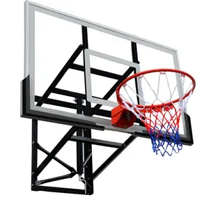 SBA305 Sistema de tablero trasero de aro de baloncesto montado en la pared ajustable