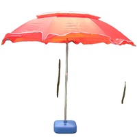 Parasol de plage extérieur de grande taille à motif tropical avec ouverture manuelle en tissu polyester pour l'ombrage dans le jardin
