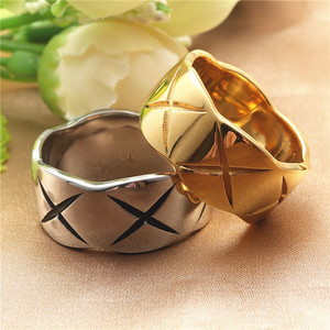 Men's Titanium Steel X <b>Ring</b> Geometric <b>Cross</b> Design Retro Punk Style Jewelry Gift 212004 - Product Image 3