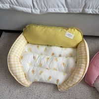 Lit pour animaux de compagnie imprimé mignon, canapé-lit pour animaux de compagnie, doux et confortable, avec appui-tête, lavable, pour animaux de compagnie de petite et moyenne taille