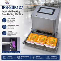 Imprimante jet d'encre thermique portable IPS-8DK127 TIJ pour codage, machine d'impression jet d'encre statique de bureau 12,7 mm pour date, lot, code QR et emballage