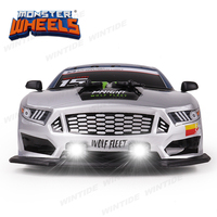 Voiture RC de drift 2.4G 4CH Supra 1:16 avec lumières LED, retour automatique, portée >50m, fonction fumée, performance de drift TPR, batterie presque prête