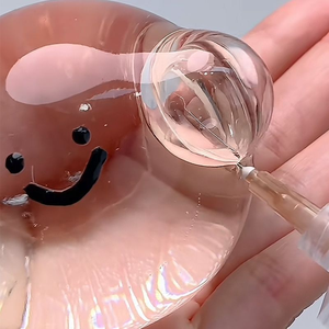 Juguete Blandito de Burbuja de Cristal Transparente, Pelota Antiestrés con Cara Sonriente, Juguete Sensorial para Aliviar el Estrés - Product Image 6