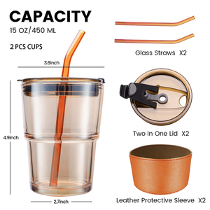 Tumbler Personalizzato da 400ml con Cannuccia, Tazza Classica per Uso Quotidiano, <span class=keywords><strong>Caffè</strong></span> e Acqua, Isolamento Termico per Tè e Birra - Product Image 5