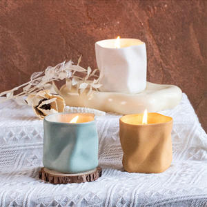 جديد شعار مخصص خمر فريد شموع جرة حاوية بيع بالجملة فاخر إموسيراميك حامل شمعة - Product Image 5