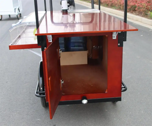 Travel Camping <strong>Camper</strong> 3 Wheel Sale Cargo Coffee Cart Food Cart Bicycle Mobile Outdoor Food Cart Tricycle for Food Business - Product Image 4