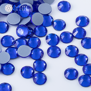 Хрустальные стразы Hot Fix оптом, круглые, с плоским дном, для декора ногтей, размеры SS6-SS30, стеклянные кристаллы - Product Image 1