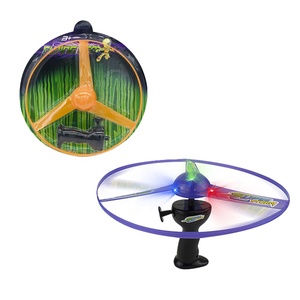 Kéo chuỗi bay đồ chơi cho trẻ em dẫn bay đồ chơi tương tác thể thao đĩa bay ánh sáng lên dây kéo chuỗi nhựa đĩa bay - Product Image 4