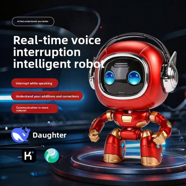 AI Chatbot Robot with with Real - Time Voice Interrupt Voice - Controlled Interactive Educational Toy for Kids/Adults Gift