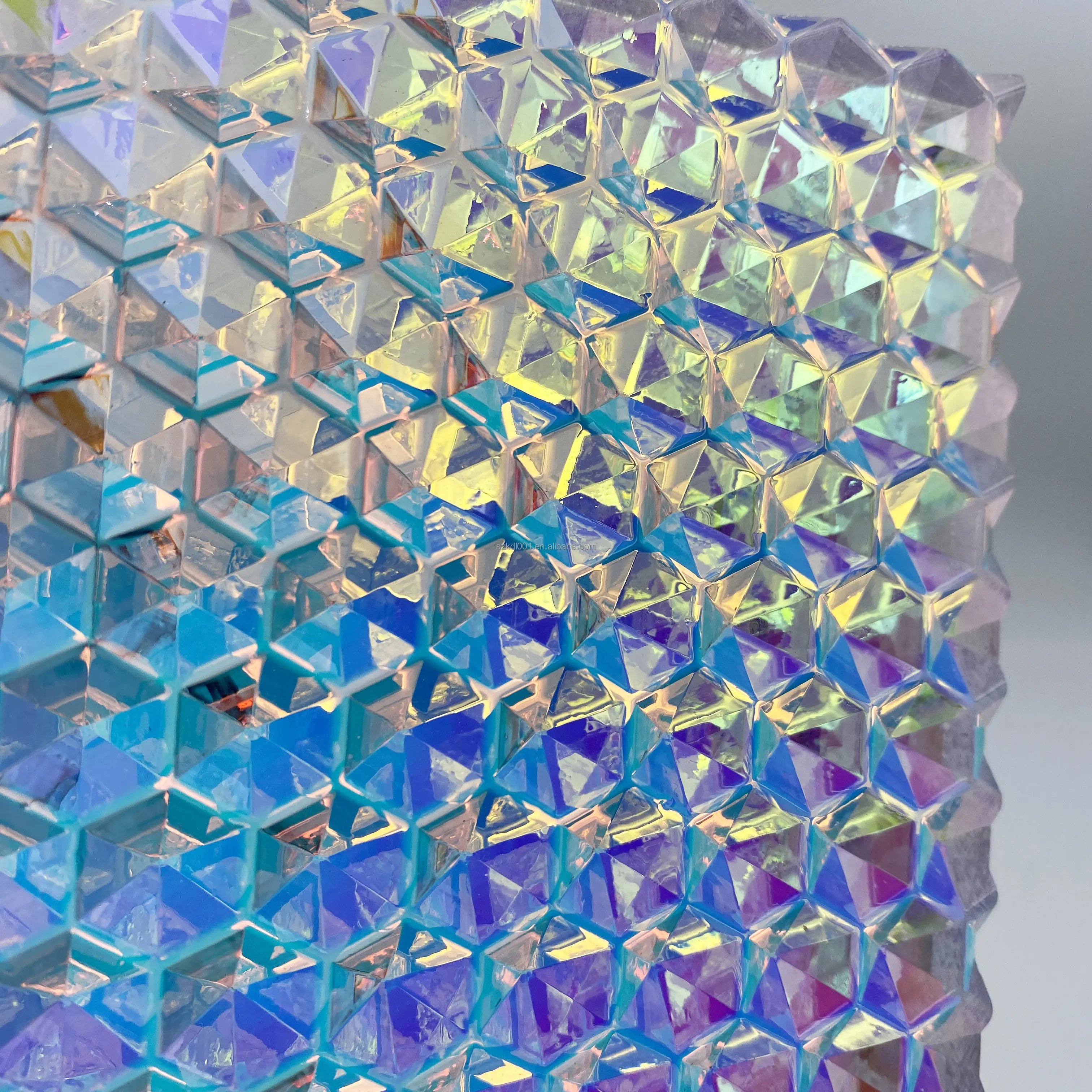 Lembar akrilik warna ajaib berlian heksagonal besar/bahan plastik/proyek dekorasi