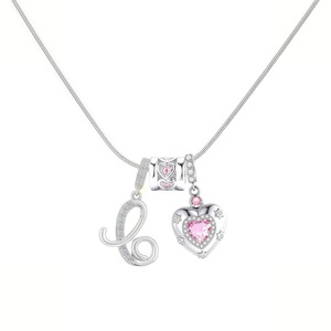 <span class=keywords><strong>Collana</strong></span> <span class=keywords><strong>con</strong></span> <span class=keywords><strong>ciondolo</strong></span> a forma di cuore per ragazza, placcata in oro vero, catena in acciaio inossidabile <span class=keywords><strong>con</strong></span> zirconi - Product Image 5