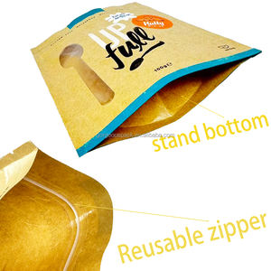 Sac en papier kraft écologique sur mesure pour pain, pâtisseries, snacks, résistant à l'huile et à l'humidité, avec logo et fenêtre - Product Image 6