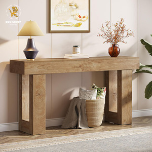 Table console de 63 pouces de long, table de canapé rectangulaire en bois derrière le canapé, table d'entrée de style farmhouse pour couloir, salon - Product Image 3