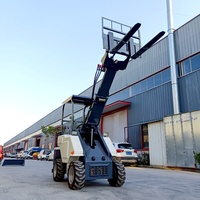 CE-EPA-Motor 1-Tonnen Allradantrieb Mini Kompaktlader mit Gelenkarm und Teleskopausleger