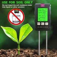 Testeur numérique d'humidité du sol 6 en 1, portable, pour tester le pH, la fertilité, la température, la luminosité du soleil et l'humidité du sol, pour jardin, pelouse et plantes