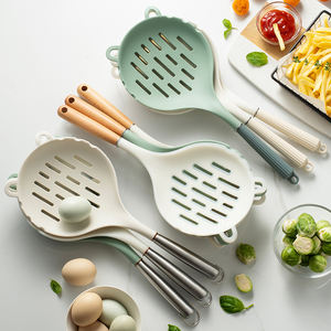 Cuchara perforada multifuncional para el hogar, cuchara de silicona resistente al calor, cuchara grande con filtro, cuchara para cocina, olla caliente, pasta - Product Image 1