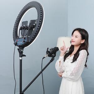 Lampe annulaire LED de 18 pouces à intensité variable pour diffusion en direct, photographie, selfie et maquillage, avec trépied – Offre Spéciale - Product Image 6
