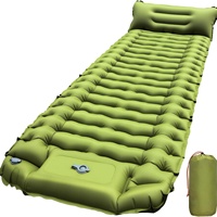 Matelas de camping gonflable Jukaiwtec CS01 avec pompe à air intégrée et oreiller, matelas pneumatique portable pour l'extérieur