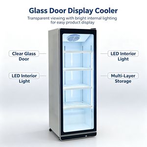 Refrigerador Exhibidor de Bebidas Vertical con Puerta de Vidrio, Enfriamiento por Aire, Sin Escarcha, Comercial, de Una Puerta, para Supermercados y Cafeterías - Product Image 2