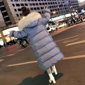 Jaqueta de inverno feminina, casaco coreano chique longo, solto, grosso, quente, de parka, de algodão, puffer, acolchoado, nova roupa 2022