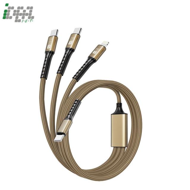 100W USB-C 3 in 1 Multi Super Fast Charging Cable|3 in 1 Fast Charging Cable |USB C to L Charging Cable