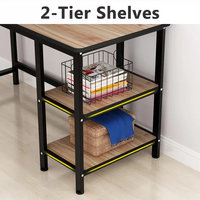 Escritorio de esquina ajustable de madera para ordenador portátil, mueble con marco de Metal, soporte barato, mesa de estudio para el hogar y la Oficina