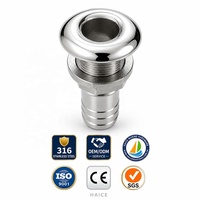 Raccord de sortie de tuyau traversant le coque en acier inoxydable 316 de 1/2 pouce, raccords traversants pour bateaux et yachts, accessoires de quincaillerie marine