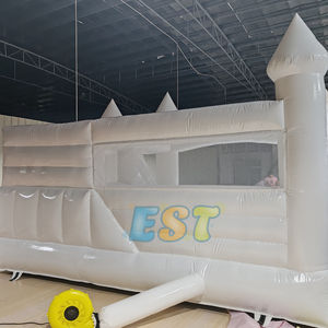 Gran oferta, castillo hinchable blanco, casa de rebote inflable para exteriores, casa de rebote de boda de PVC con pozo de bolas para adultos, alquiler de fiesta para niños - Product Image 4