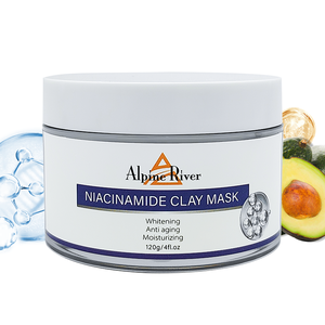 OEM Cosméticos <span class=keywords><strong>naturales</strong></span> Orgánica Nicotinamida Blanqueamiento DE LA PIEL Mascarilla facial antienvejecimiento Corrección de pigmentos Mascarilla de barro volcánico para mujeres - Product Image 1