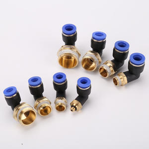 Tuyau flexible en cuivre PL, composant pneumatique à connexion rapide, connecteur en forme de L à angle droit, filetage externe, courbe, circuit d'air - Product Image 5