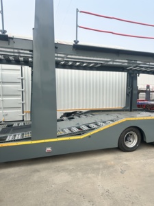 Semi-remorque porte-voitures robuste à double pont en acier, capacité de 30 tonnes, pour le <span class=keywords><strong>transport</strong></span> logistique de voitures en Chine - Product Image 3