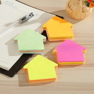 Notes autocollantes en forme de cœur colorées, blocs-notes réutilisables en néon mignons pour notes de bureau et rappels à emporter, cadeaux promotionnels - Product Image 4