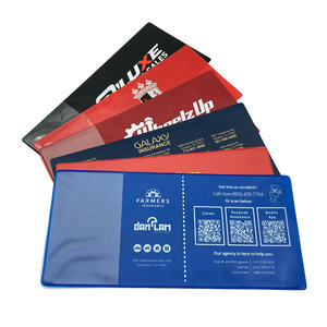 Porte-documents PVC pliable à deux volets, couleur unie, personnalisable, avec fermeture à clip, format 4 pouces, pour impression de billets, coupons, cartes et portefeuille de <span class=keywords><strong>voyage</strong></span> - Product Image 1