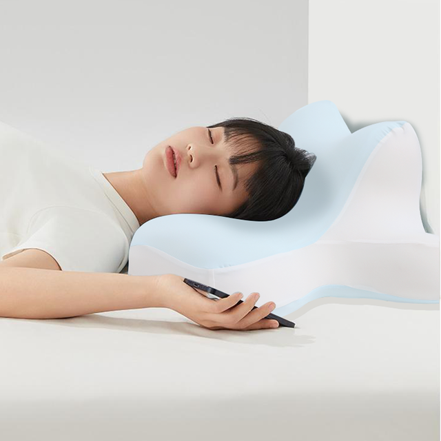Premium Neck Support Mold Pillow Ergonomic Gaming Face Down Memory Foam Pillow for Stomach Sleeping and Mobile Phone Playing
