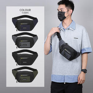 Sac de poitrine Shengao pour homme en tissu Oxford, durable, multi-couches, sac banane pour usage quotidien en extérieur, vert militaire, noir, gris, bleu foncé - Product Image 5