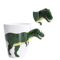 Jolies tasses à café en céramique avec un design animal 3D mignon, 450 ml, grande capacité, compatibles lave-vaisselle et micro-ondes, pour les fêtes, la maison, le bureau