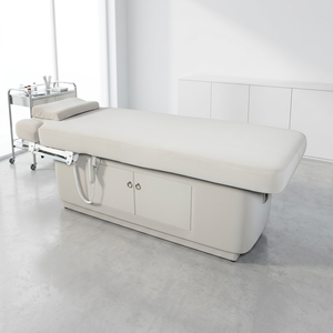 Table de soin esthétique électrique avec matelas en latex, fonction chauffante, télécommande, 4 modes, pour clinique - Product Image 1