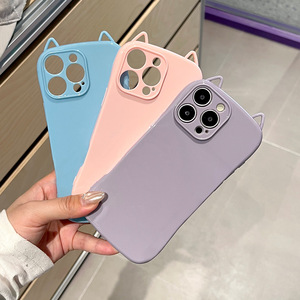 Funda de teléfono personalizada con logo, al por mayor, con orejas de gato, a prueba de golpes, para iPhone 17 16 15 14 13 12 11 Pro Max XS XR Mini Plus - Product Image 2
