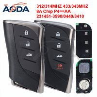Llave Inteligente para Auto Lexus con Chip 231451-3590 0440 3410 312/314/433/434MHZ 8A P4==AA